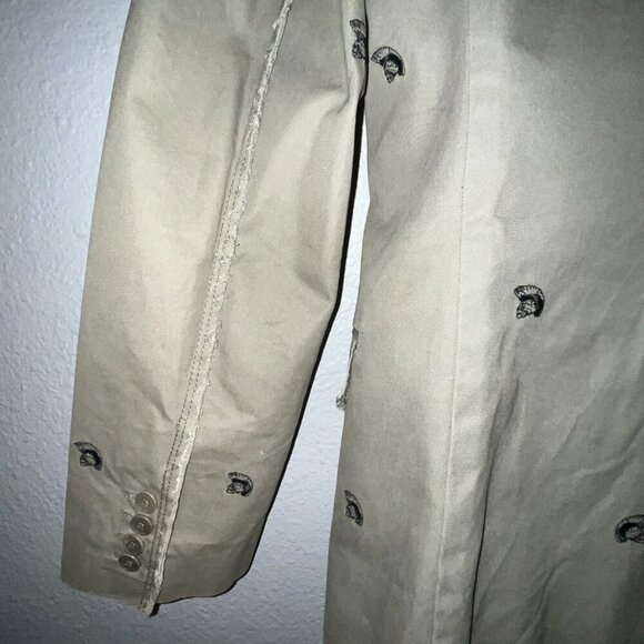 Vintage Men's JUICY COUTURE Skull Mohawk Embroidered Sport Coat Blazer Jacket 40 - Picture 8 of 16